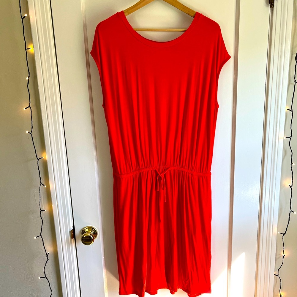 Banana Republic Orange Drawstring Dress, Size L
